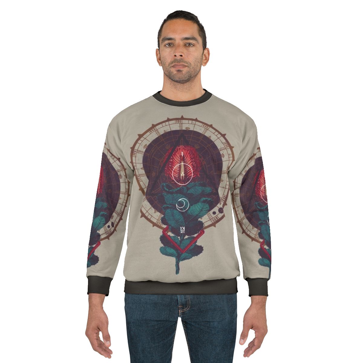 Mystical Birth Sweatshirt with Occult Sacred Geometry Design