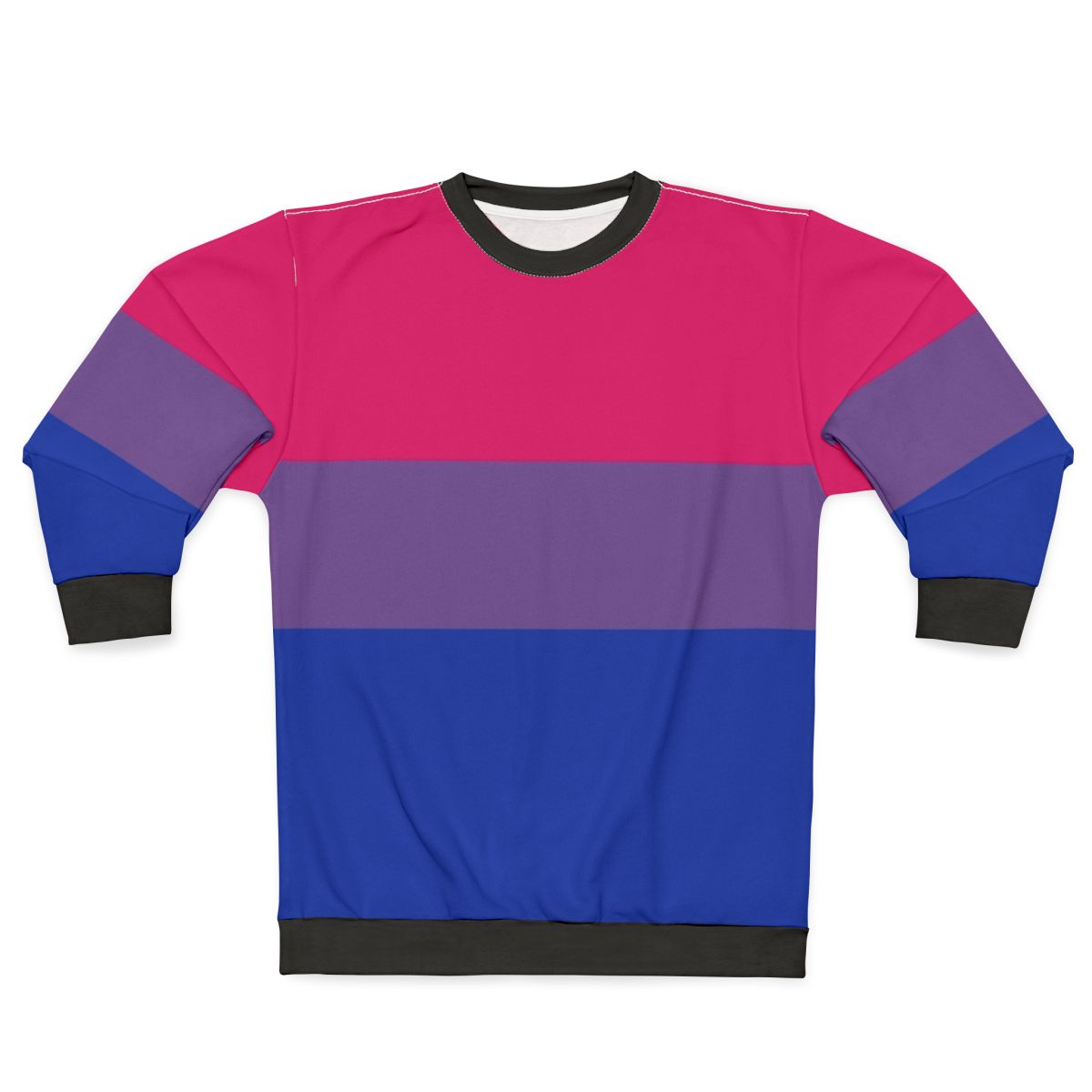 Bisexual pride flag sweatshirt with rainbow colors