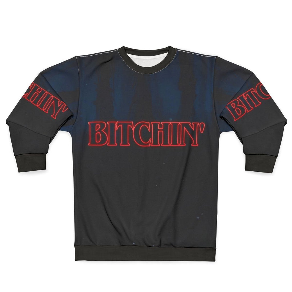 Bitchin Stranger Things Sweatshirt with Eleven and Demogorgon Graphics