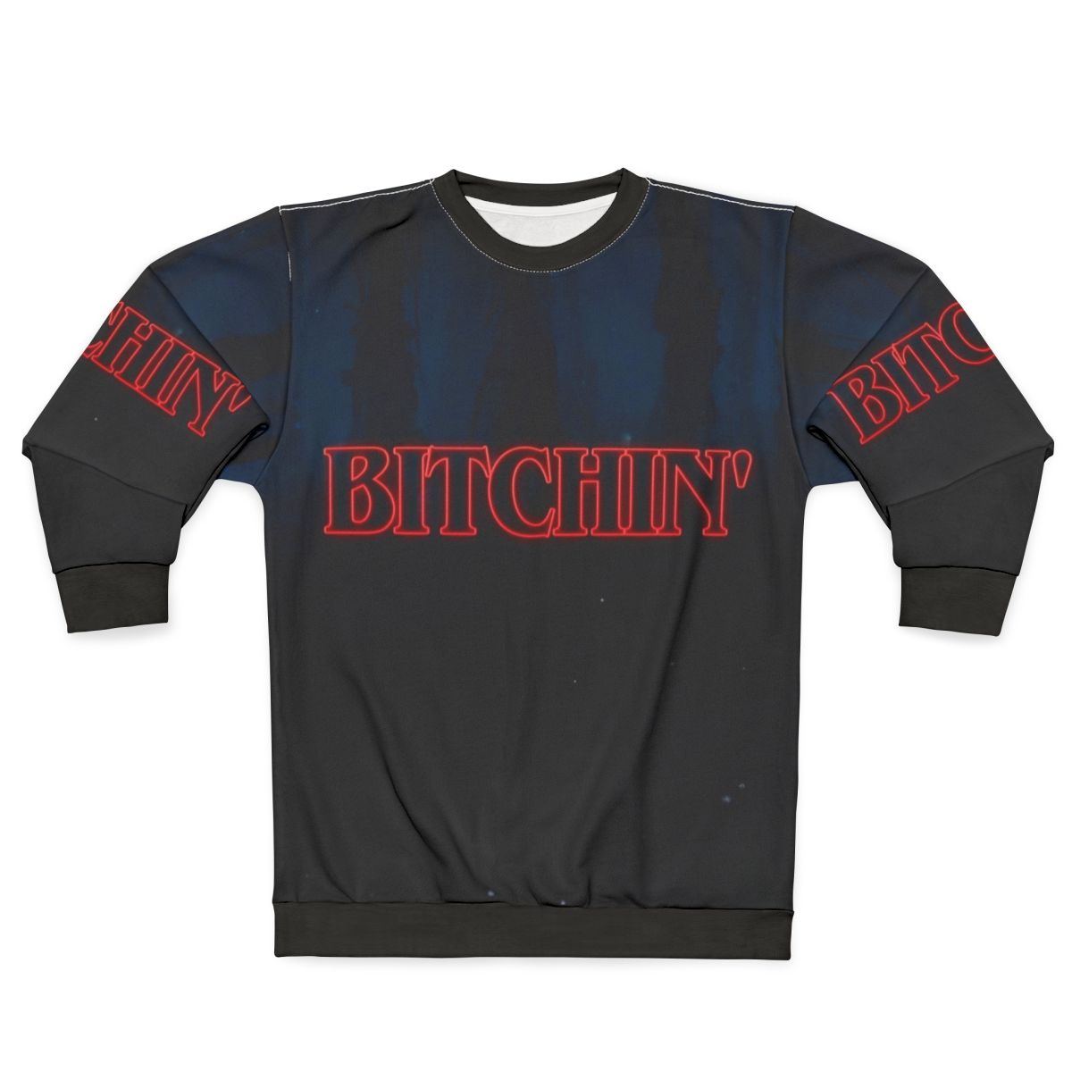 Bitchin Stranger Things Sweatshirt with Eleven and Demogorgon Graphics