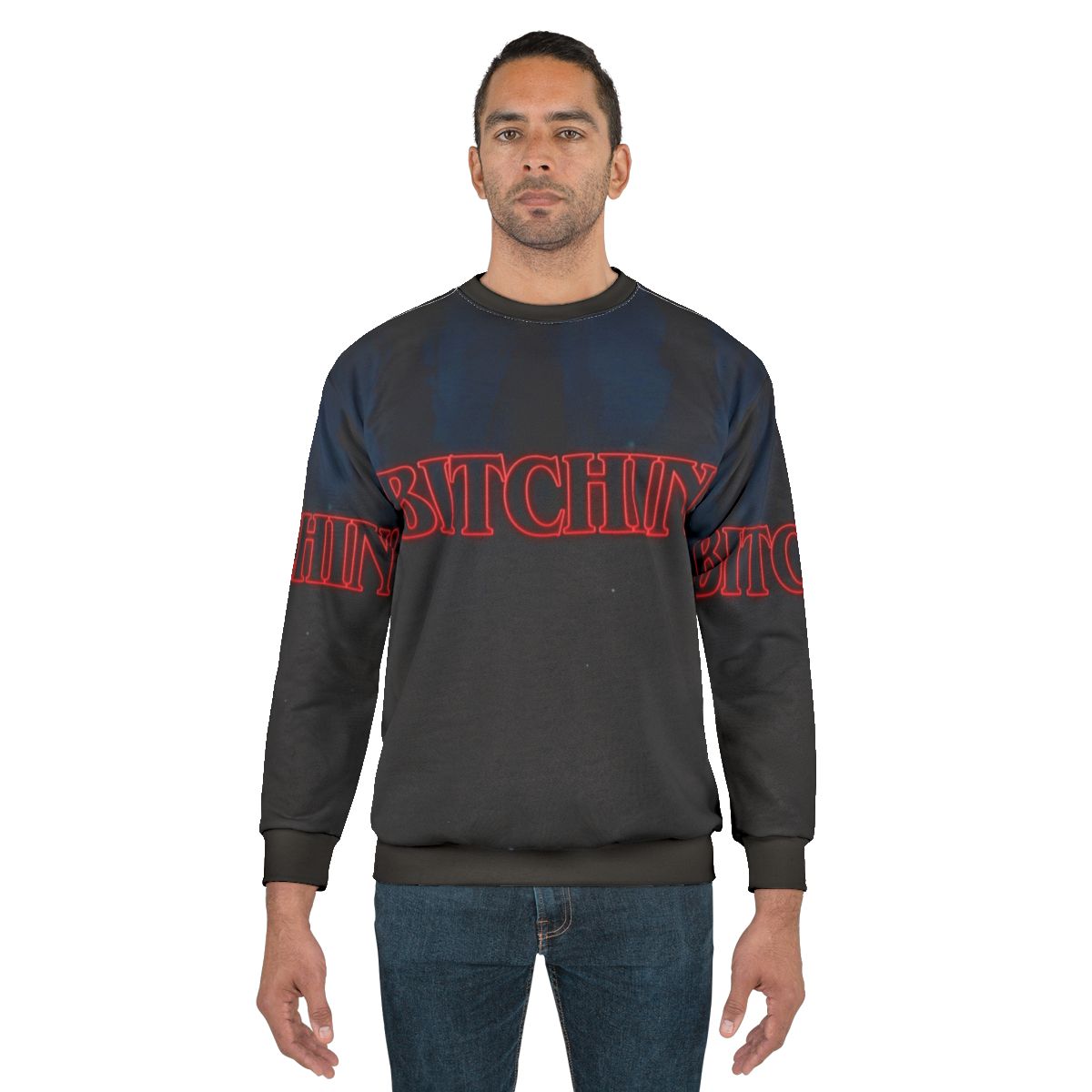 Bitchin Stranger Things Sweatshirt with Eleven and Demogorgon Graphics