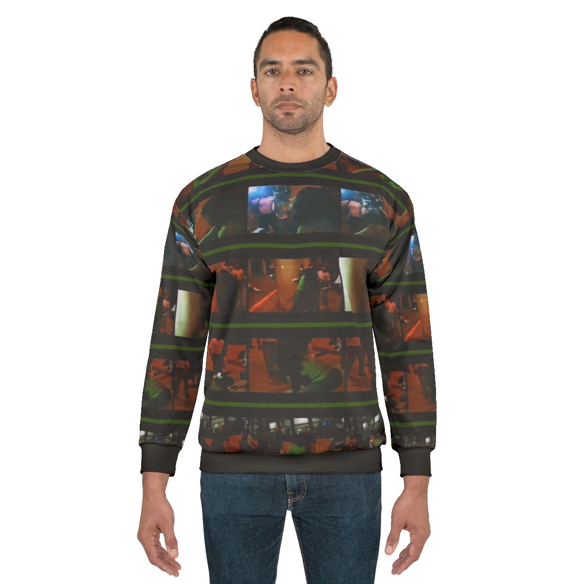 Bjork vs. Reporter Punching Paparazzi Green Sweatshirt