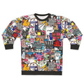BL-themed sweatshirt with sticker bomb graphic