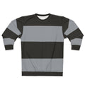 Black and grey striped sweatshirt