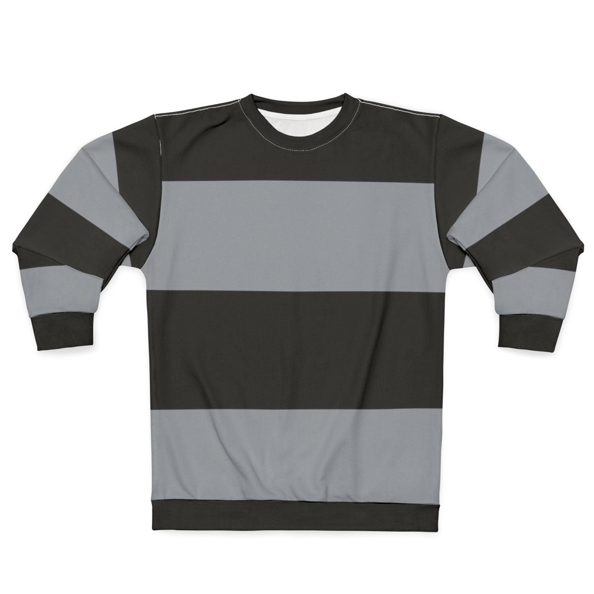 Black and grey striped sweatshirt