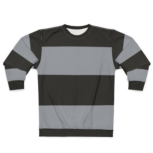 Black and grey striped sweatshirt