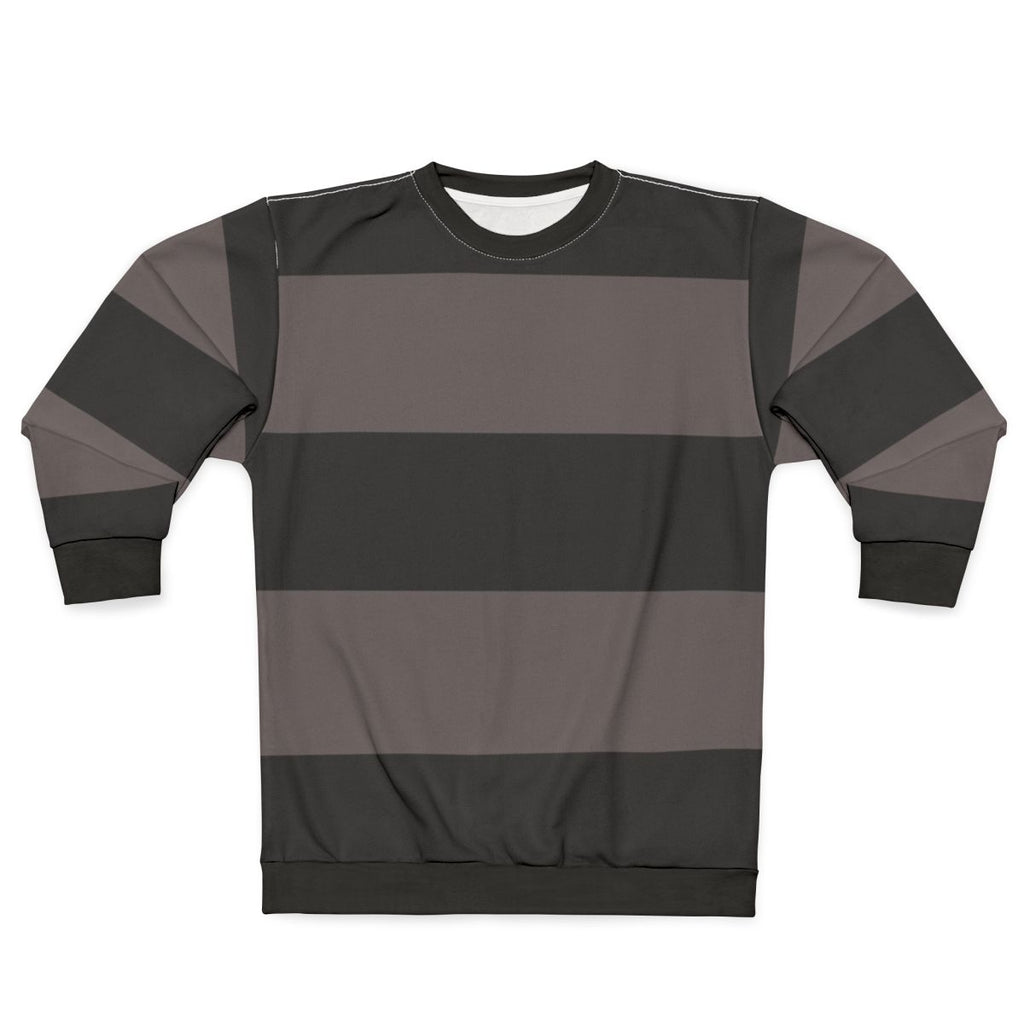 Black and Grey Striped Minimalist Fashion Sweatshirt