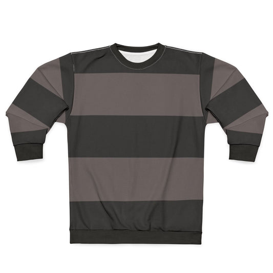 Black and Grey Striped Minimalist Fashion Sweatshirt