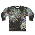 Black and Multicolor Sequins Faux Sweatshirt