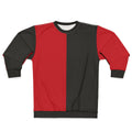 Black and red color block basketball sweatshirt