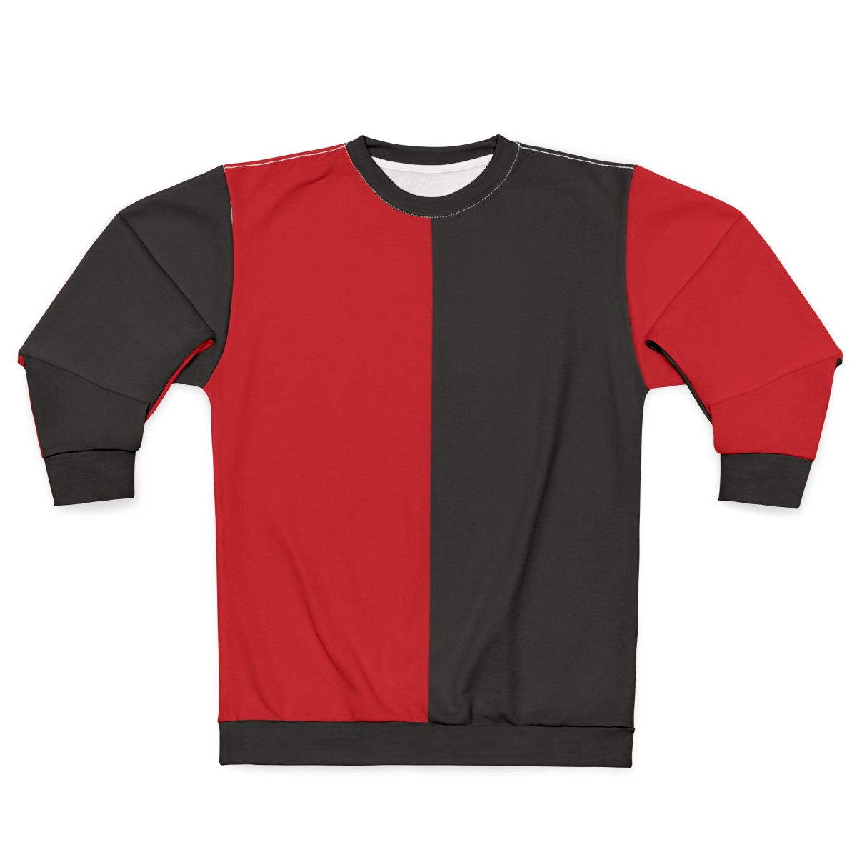 Black and red color block basketball sweatshirt