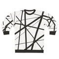 Geometric lines black and white minimalist sweatshirt