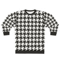 Black and White Houndstooth Pattern Sweatshirt