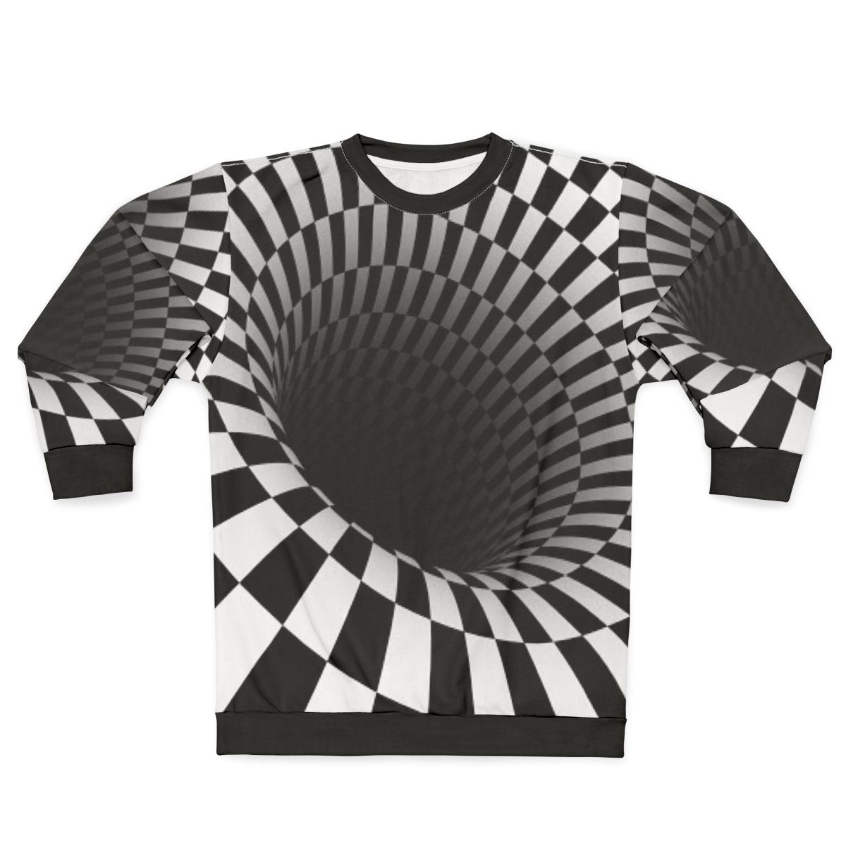 Optical Illusion Black and White Sweatshirt