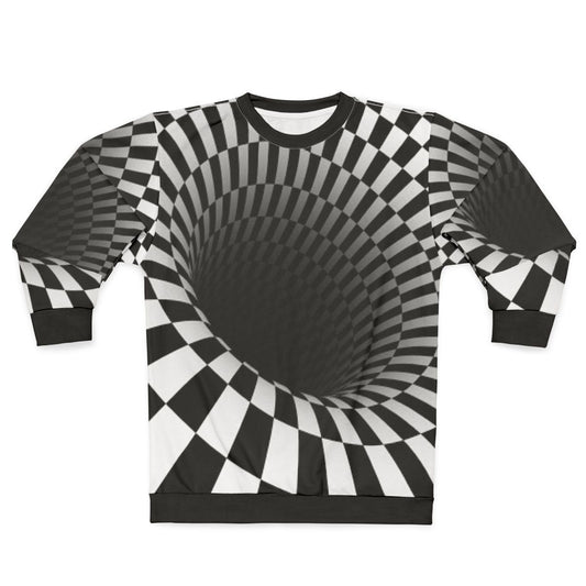 Optical Illusion Black and White Sweatshirt