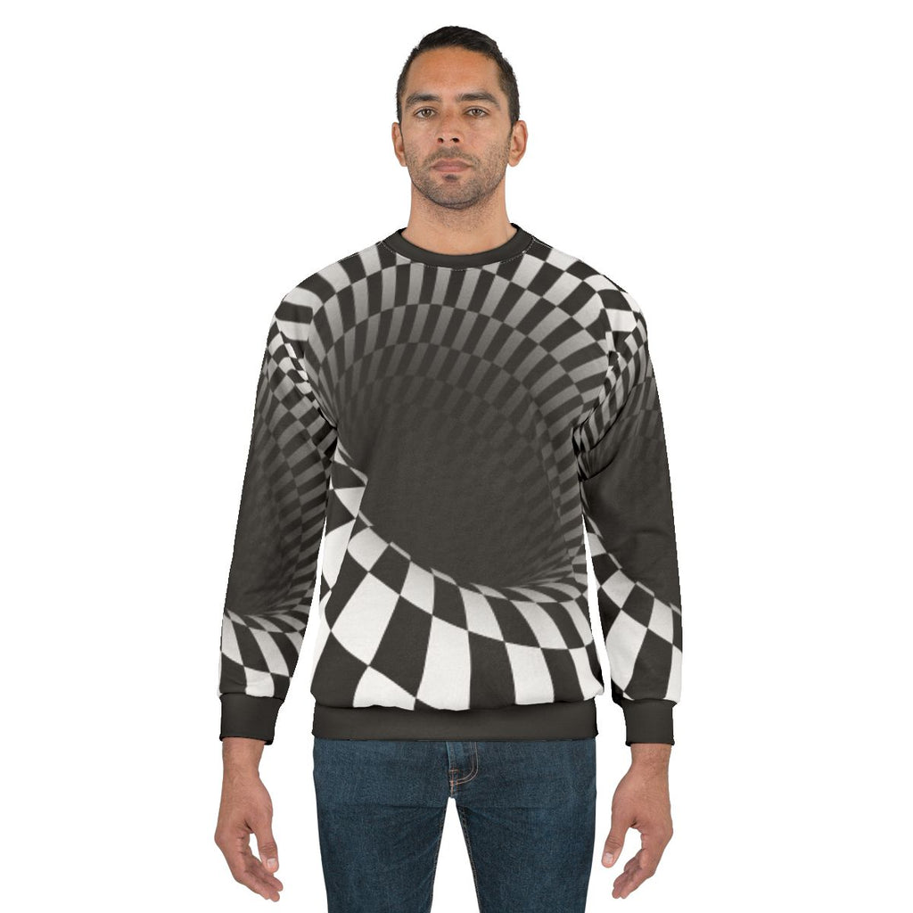 Optical Illusion Black and White Sweatshirt