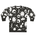 Black and White Rick and Morty Pattern Sweatshirt