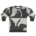 Black and white swan graphic sweatshirt design