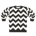 Black and white zig zag geometric pattern sweatshirt