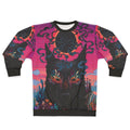 Psychedelic black eyed dog neon sweatshirt