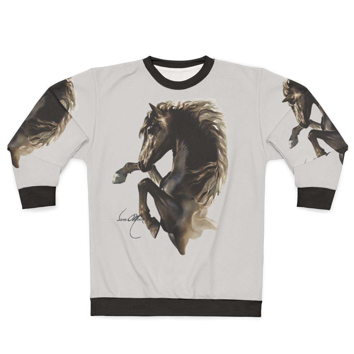 Black Fury Cut Out Equestrian Sweatshirt