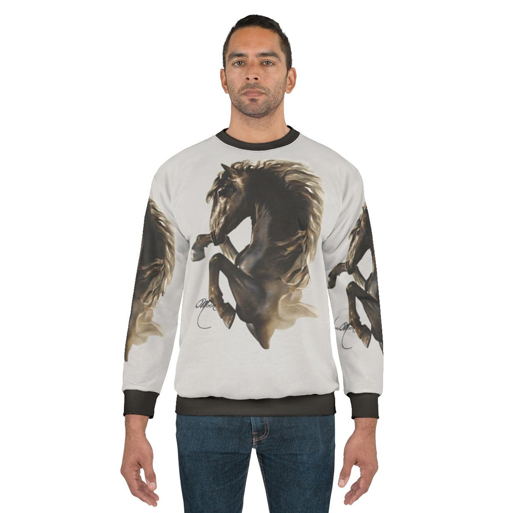 Black Fury Cut Out Equestrian Sweatshirt