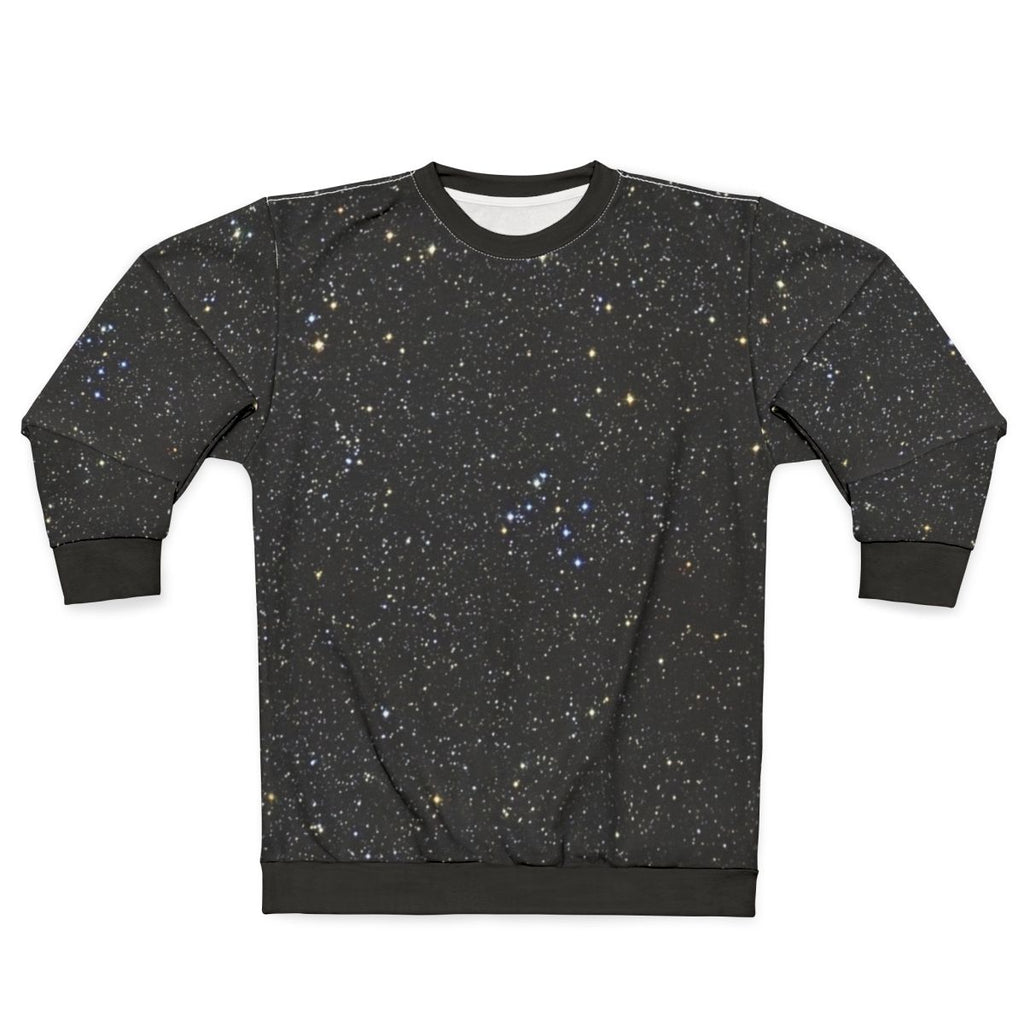 Black glittery sweatshirt with starry night design