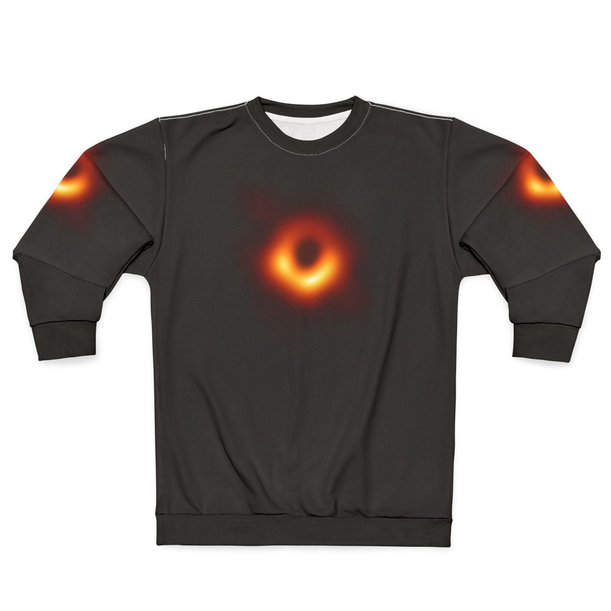 Black Hole Sweatshirt with Mesmerizing Space Art