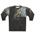 Black holographic sparkle sweatshirt for modern, trendy fashion