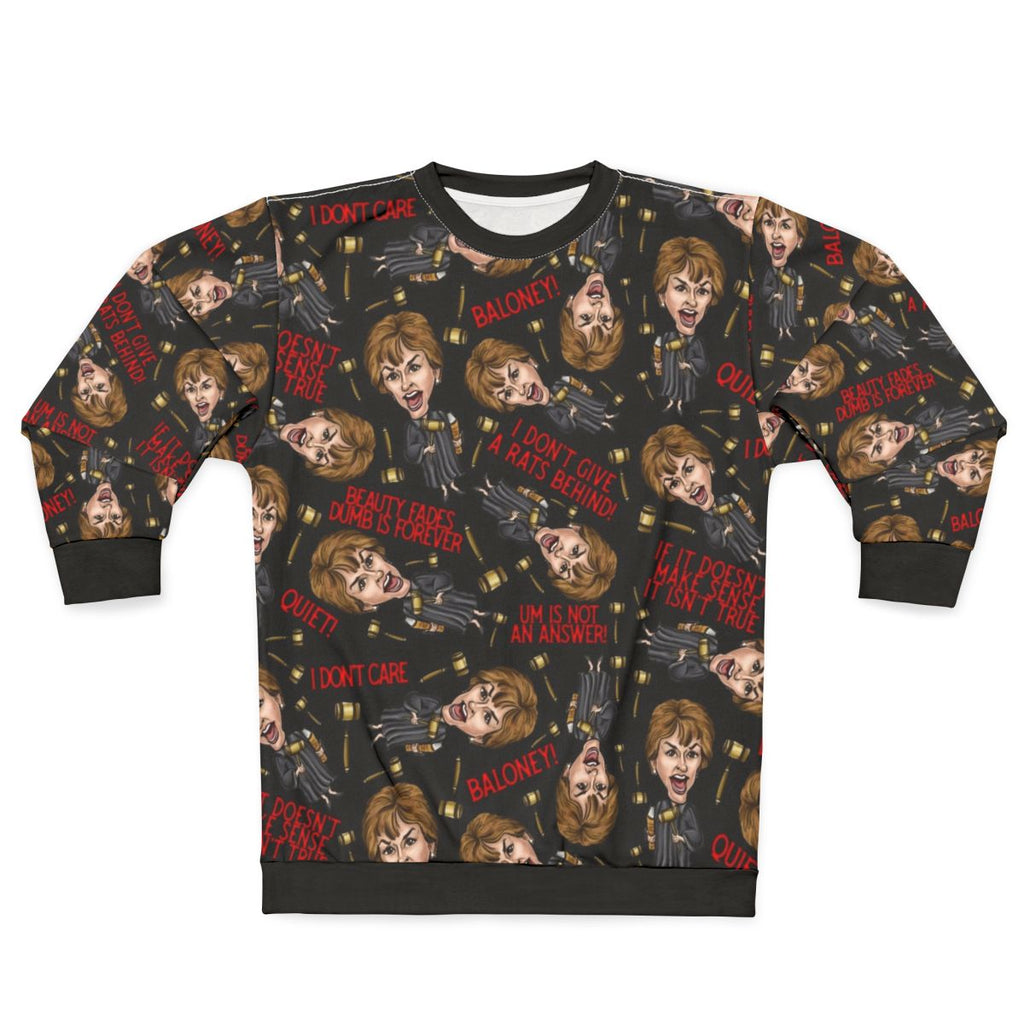 Black judge judy print sweatshirt