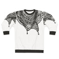 Black and white keffiyeh pattern sweatshirt