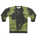 Black Labrador Dog Wearing Comfortable Sweatshirt