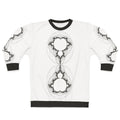 Black linear Mandelbrot fractal sweatshirt