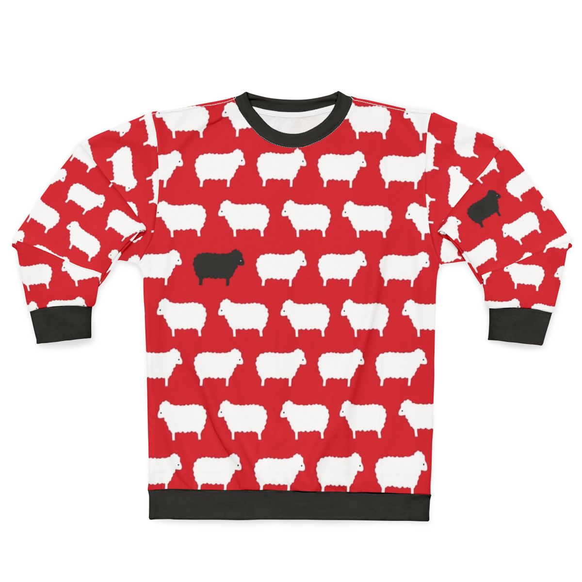 Black Sheep Pattern Sweatshirt