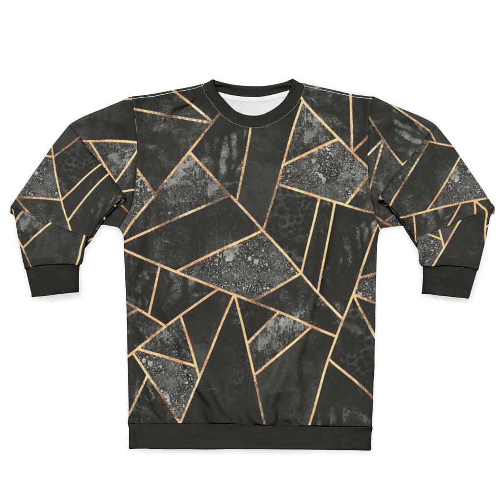Black geometric abstract sweatshirt