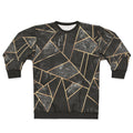 Black geometric abstract sweatshirt