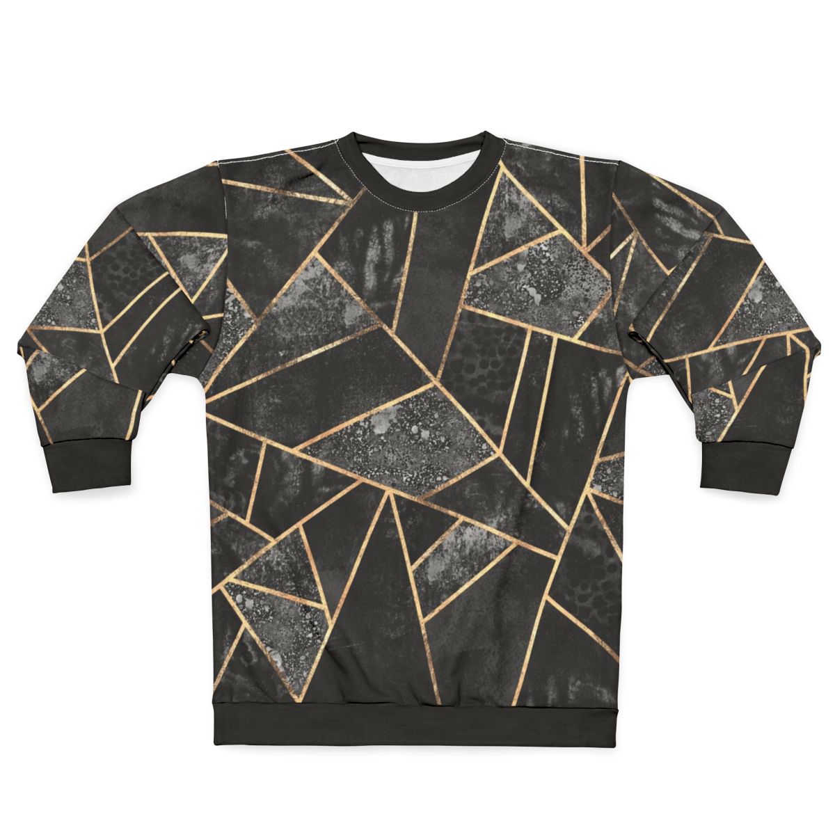 Black geometric abstract sweatshirt