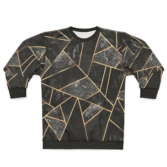 Black geometric abstract sweatshirt
