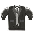 Black suit tie and vest sweatshirt for formal events and weddings