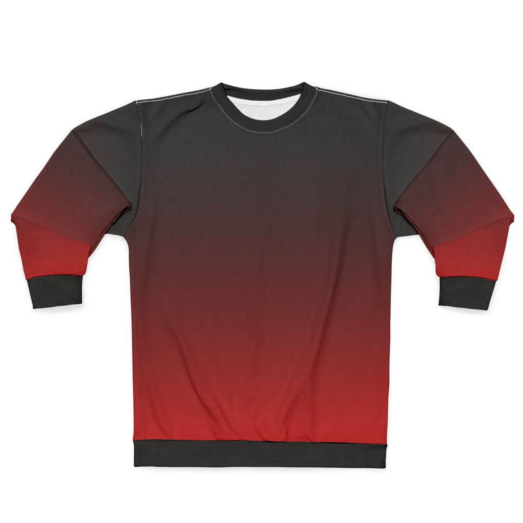 Black to red gradient ombre sweatshirt