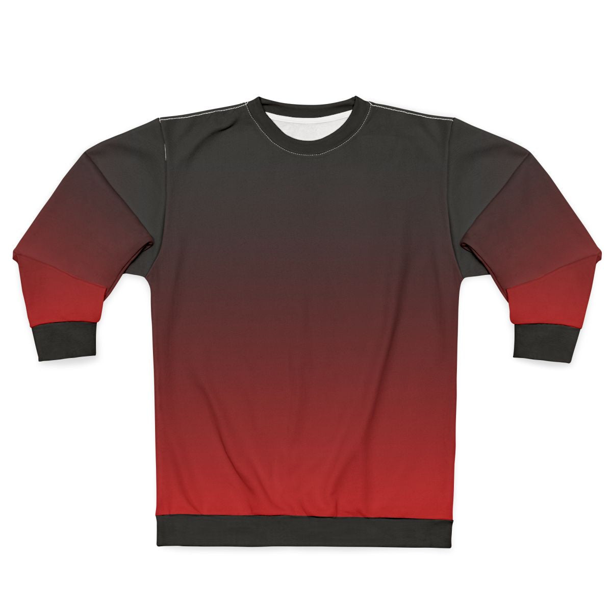 Black to red gradient ombre sweatshirt