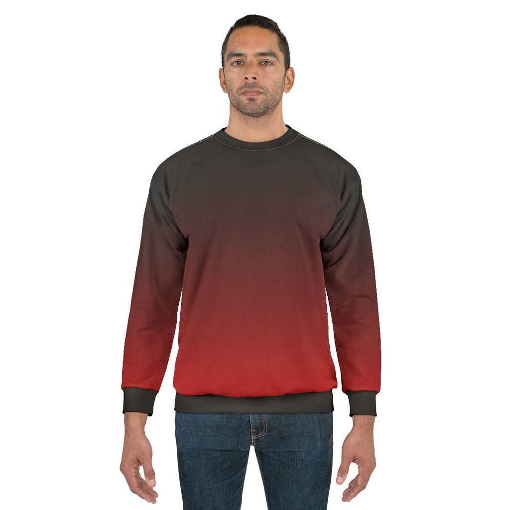 Black to red gradient ombre sweatshirt