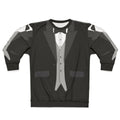 Black tuxedo bowtie formal sweatshirt