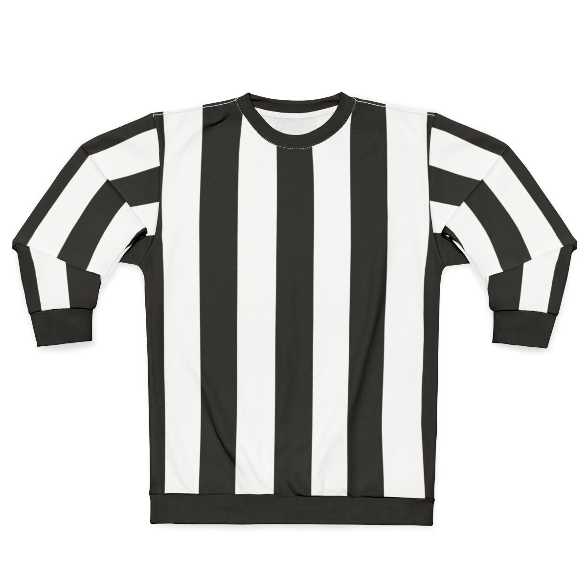 Classic black and white referee design sweatshirt