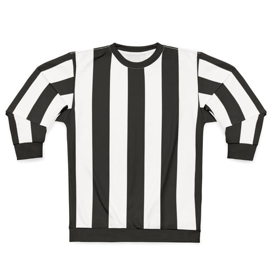 Classic black and white referee design sweatshirt