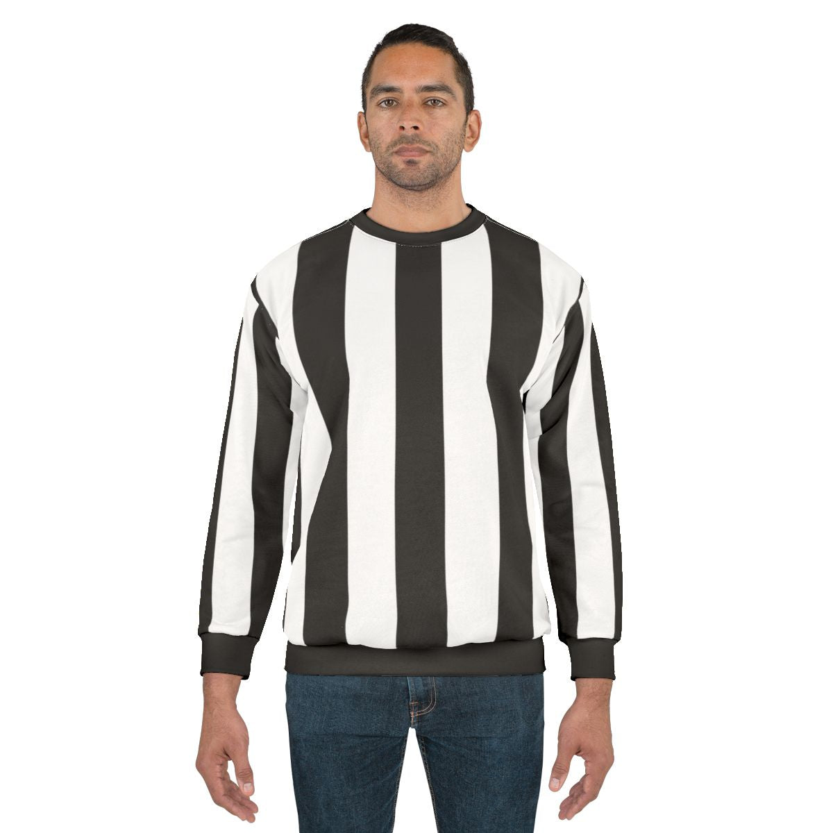 Classic black and white referee design sweatshirt
