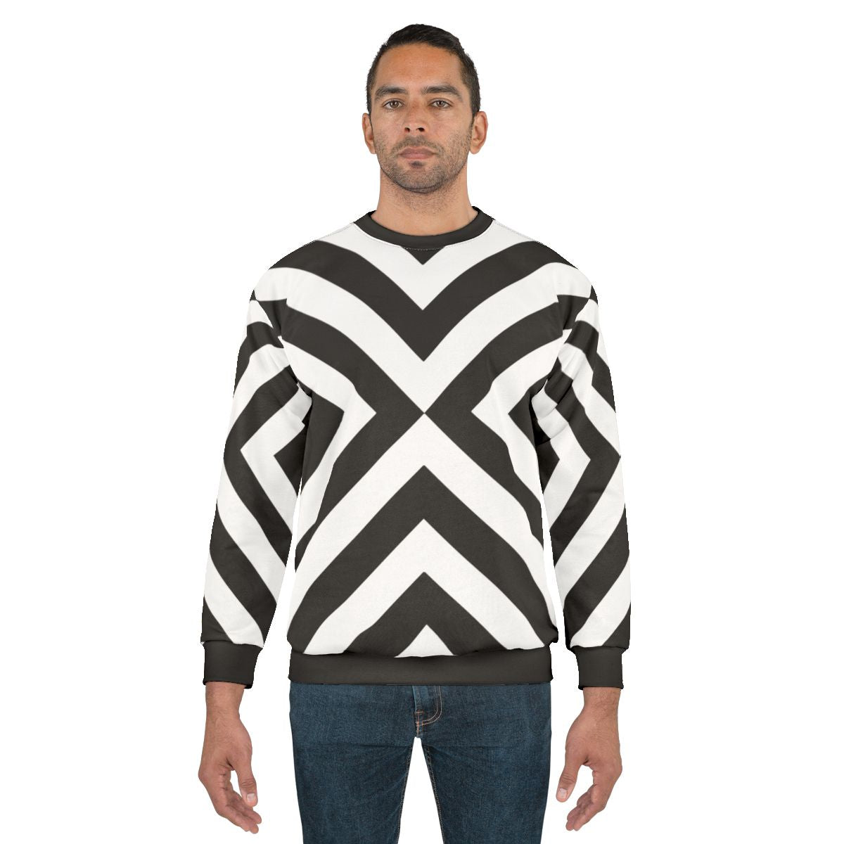Minimalist black and white simple pattern sweatshirt