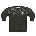 Black Widow Spider Web Collar Halloween Sweatshirt
