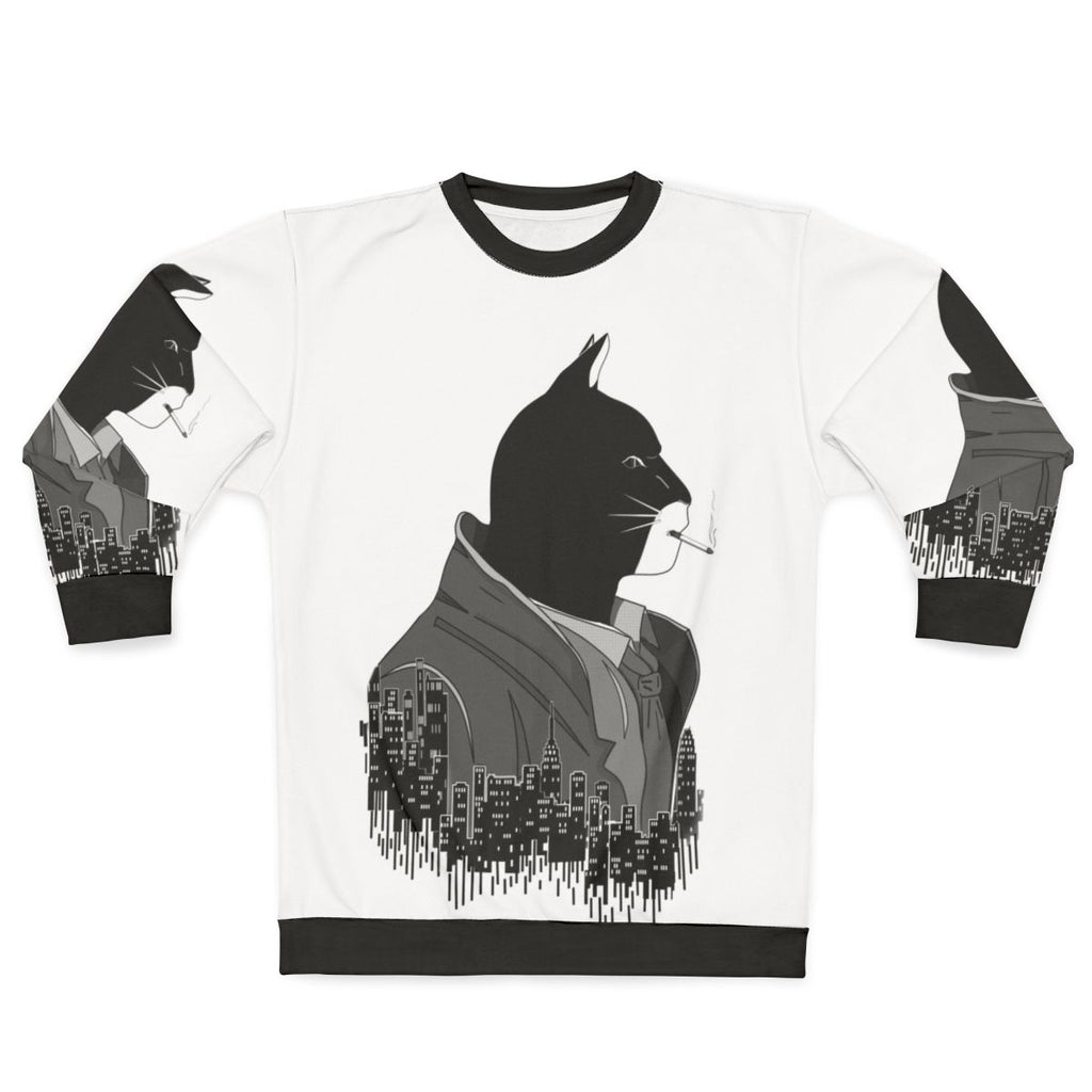 Blacksad Night City Black and White Noire Sweatshirt