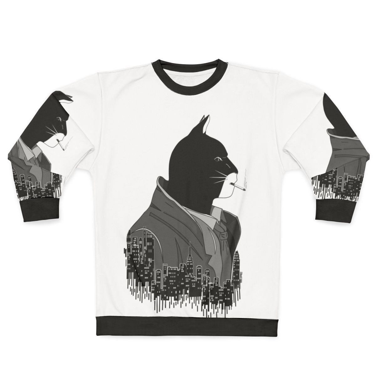 Blacksad Night City Black and White Noire Sweatshirt